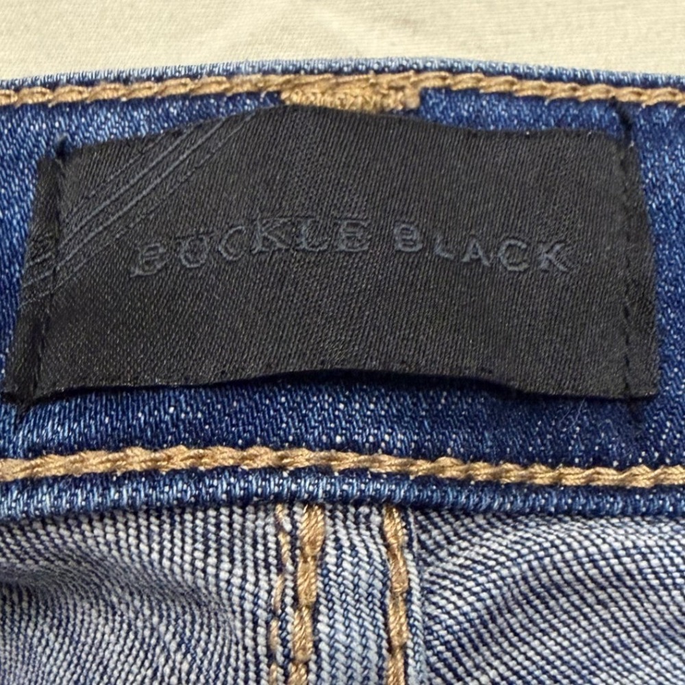 Buckle Black Fit No. 53‎ Tailored Bootcut Blue Distressed Jeans Womens 25x30 - Picture 5 of 9
